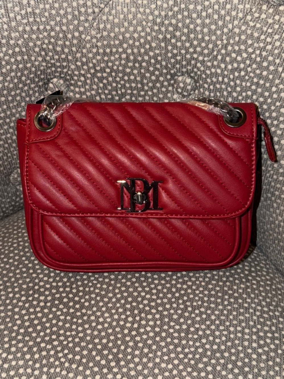 Badgley Mischka Quilted Crossbody with Chain Detail